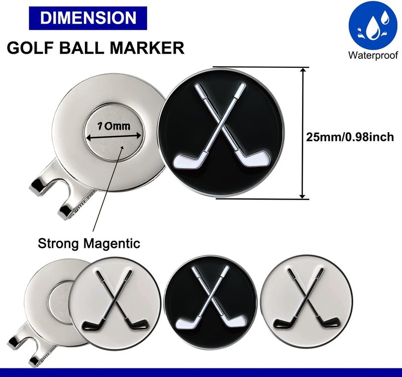 Adhere Golf Ball Markers Personlized Logo Enamel with A Strong Magnetic Hat Clips A Premium Golf Gifts for Golfer - Image 2